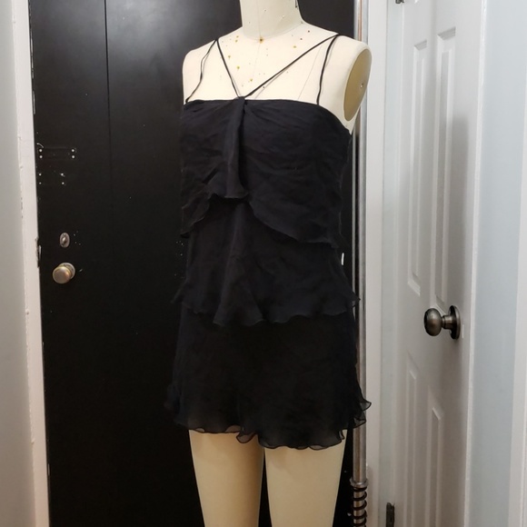 Emporio Armani Tops - Emporio Armani Ruffled Silk Tunic Tank